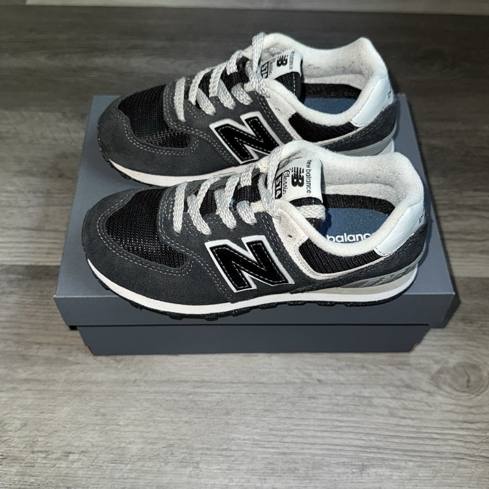 New Balance Kids Black and White Sneakers